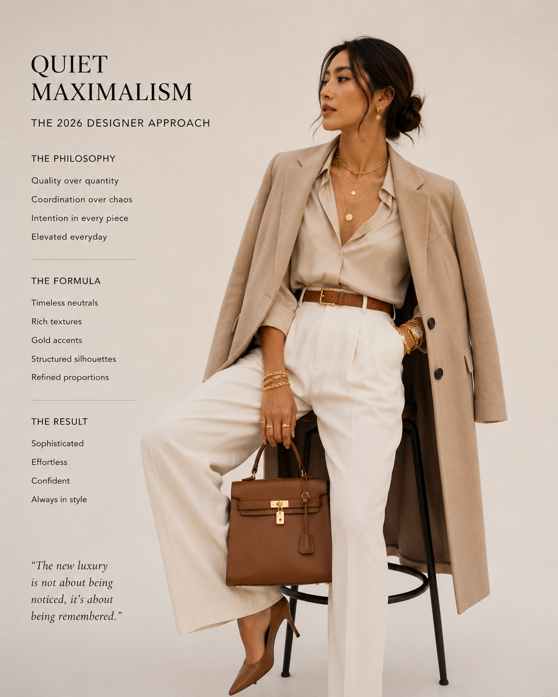 Designer quiet maximalism philosophy and formula