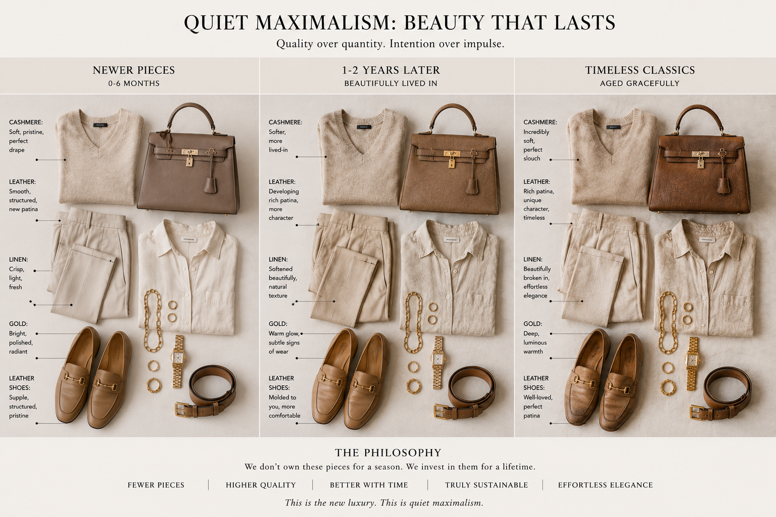 Quality pieces aging beautifully over time